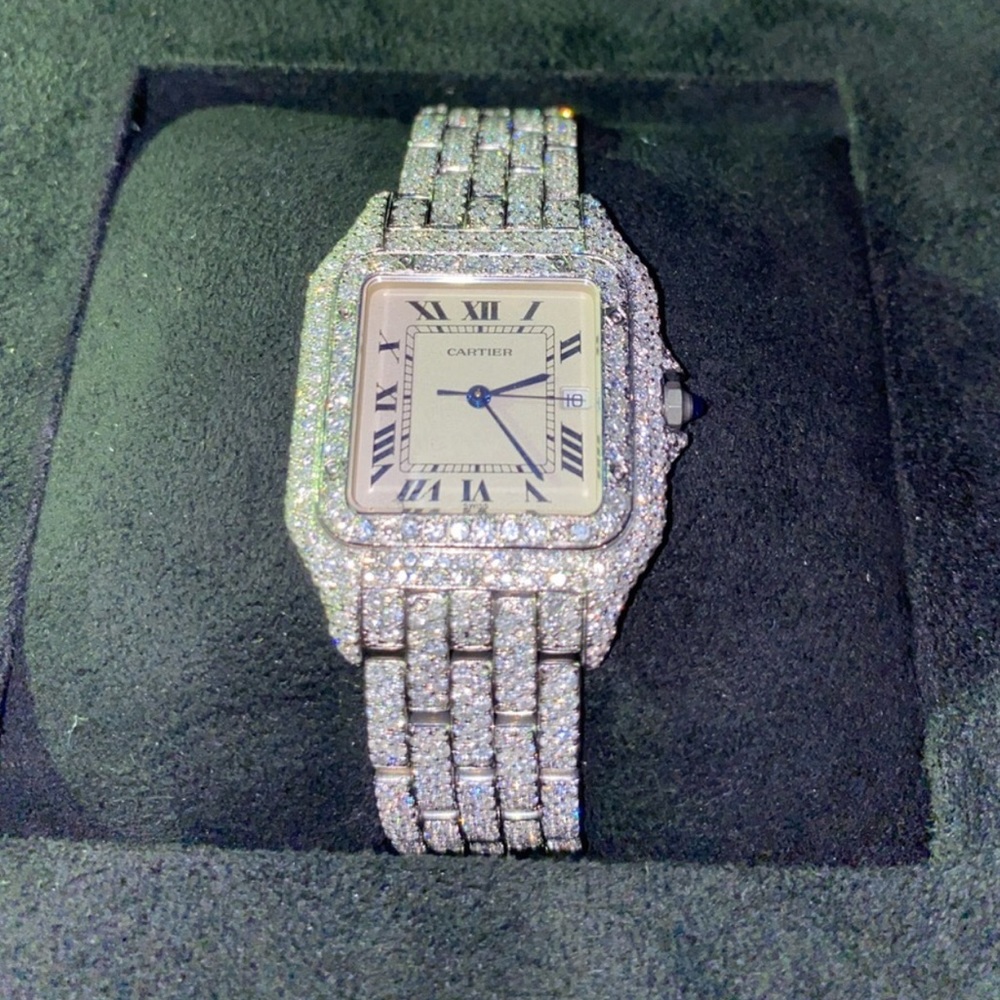 Cartier Panthere Diamond Iced Out Watch 31mm